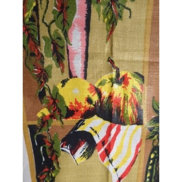Vtg. Pure Linen Dish Towel 27x16 Kitchen Stlllife Multicolor Czechoslovakia NOS - Picture 12 of 14